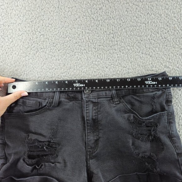 KanCan Shorts Womens 30 Distressed Denim Mid Rise Rolled Hem Casual Summer - Picture 7 of 16